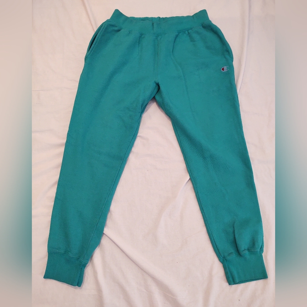 Champion Reverse Weave Teal Jogger Sweatpants Sz XL